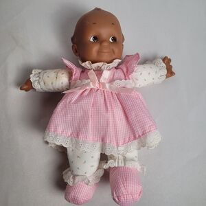 Kewpie Baby Doll Cloth Body Rubber Head/Hands African American 12"